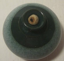 1996 FAT BEAGLE Pottery SEAGROVE North Carolina OIL LAMP Green Glaze EXCELLENT!!