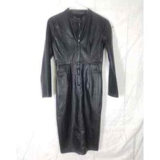 Zyth faux leather midi pencil dress size 7