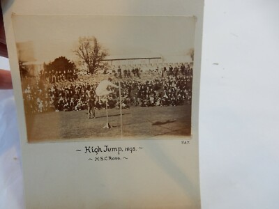 VICTORIAN PHOTO SEDBERGH  SCHOOL    1893 -   high jump ROSS 