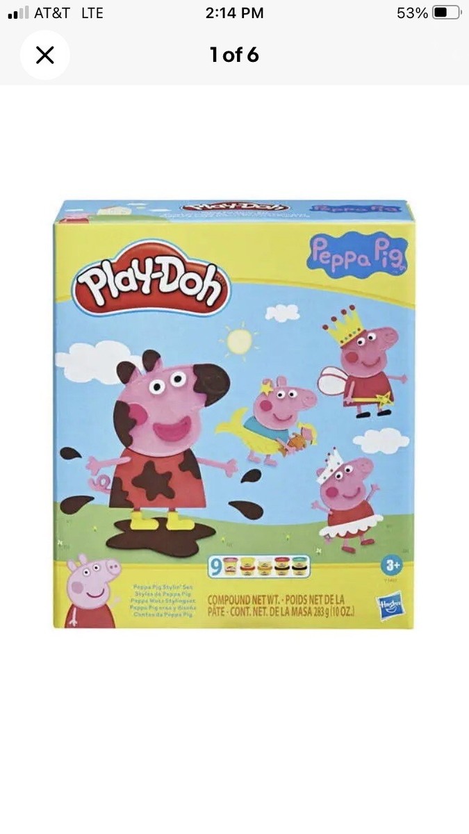 Play-Doh Peppa Pig Stylin Set, Includes Play-Doh Cans, 10 Ounces
