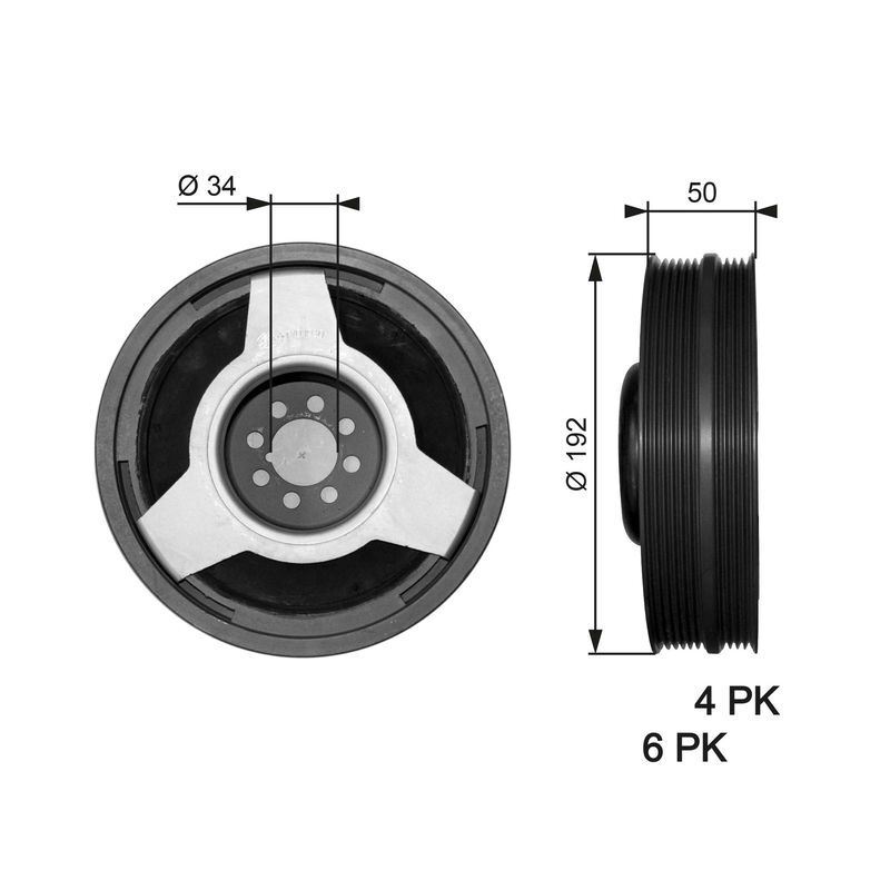 Gates TVD1030 Crankshaft Belt Pulley - Image 13