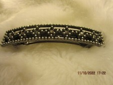 NWT NOS Metal/Pink Rhinestone Hair Clip/Barrette