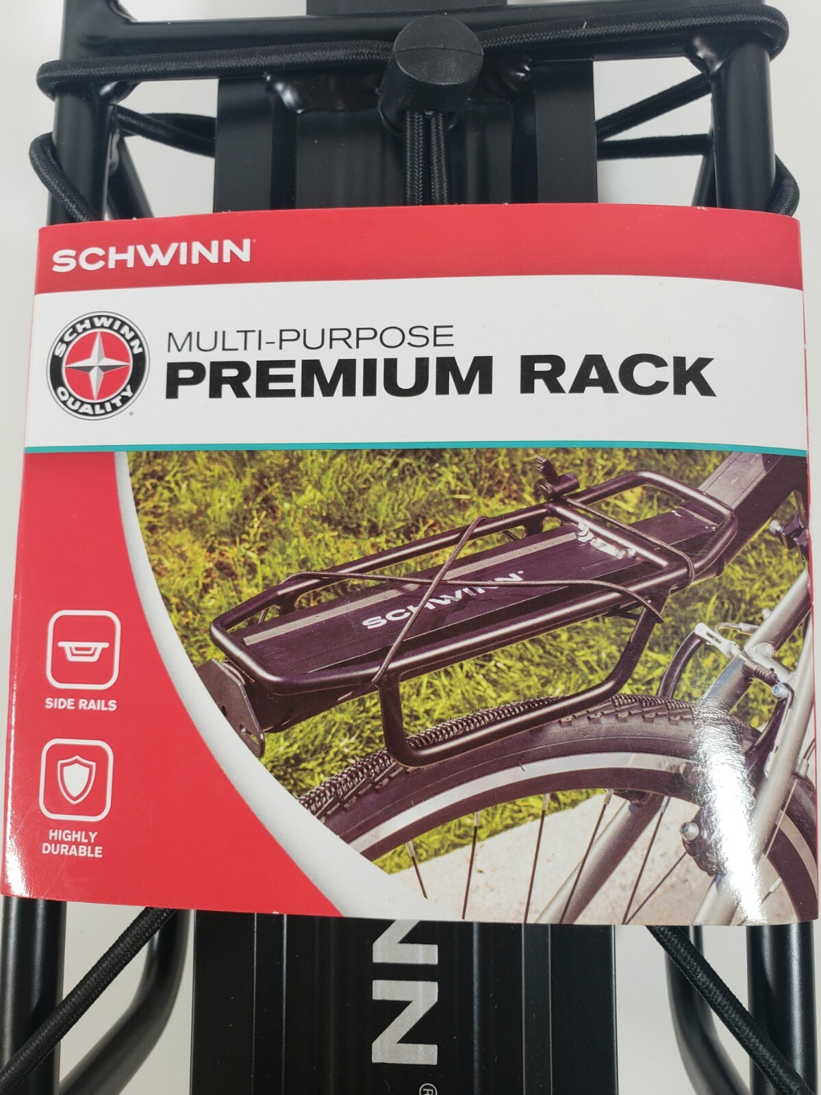 Schwinn Deluxe Alloy Rear Bike Rack Lightweight Black Durable 