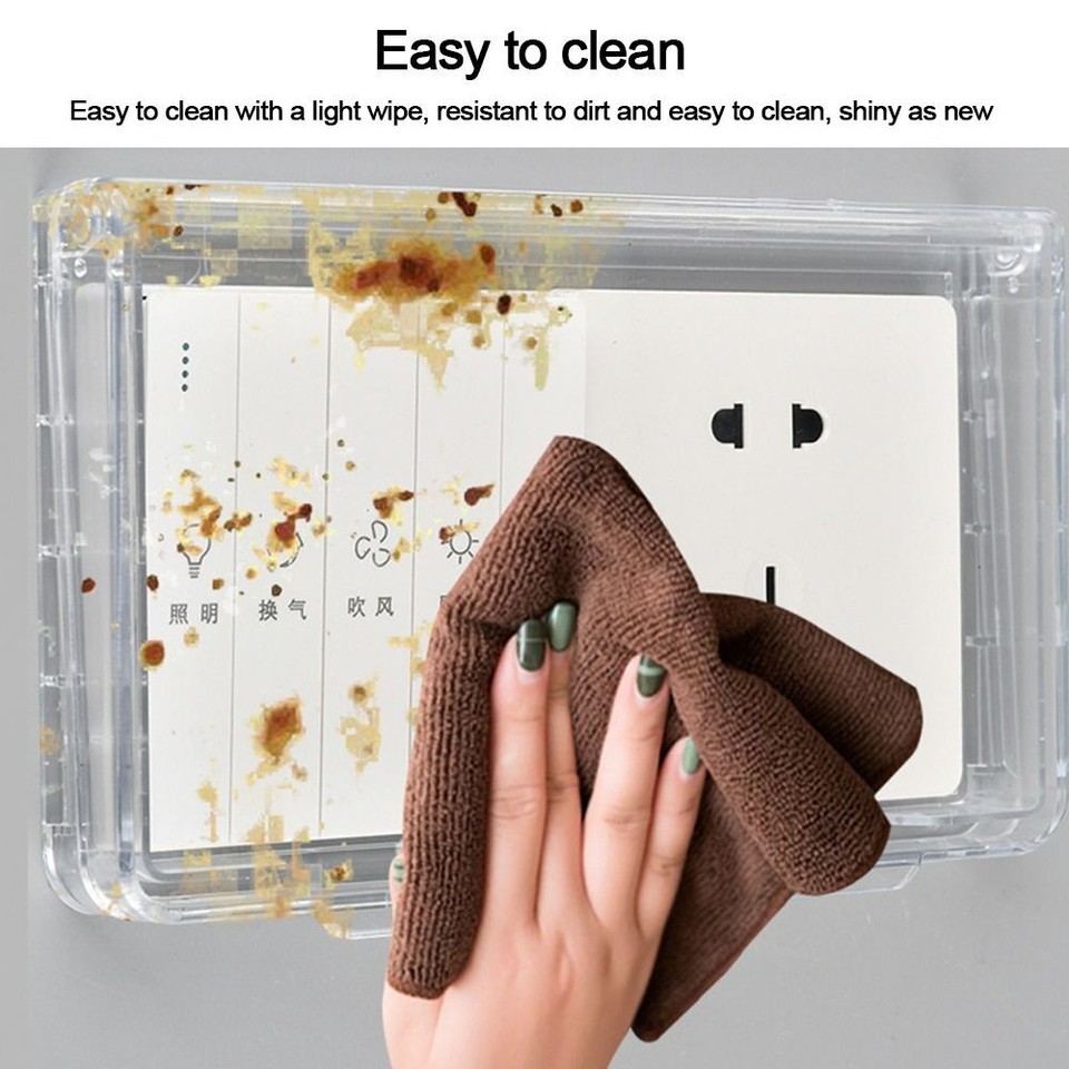 SelfAdhesive Switch Protective Cover Plastic Electric Plug Cover Wall