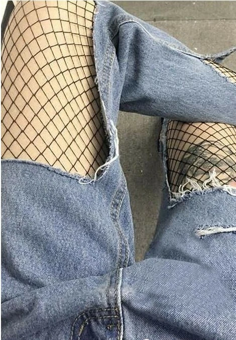 Waist high fishnets cheap