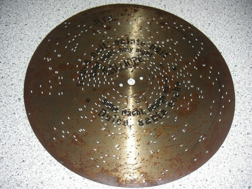 Stille Nacht heilige Kalliope 33,6cm Platte Spieluhr Uhr christmas disc 13 1/4" - Foto 1 di 2
