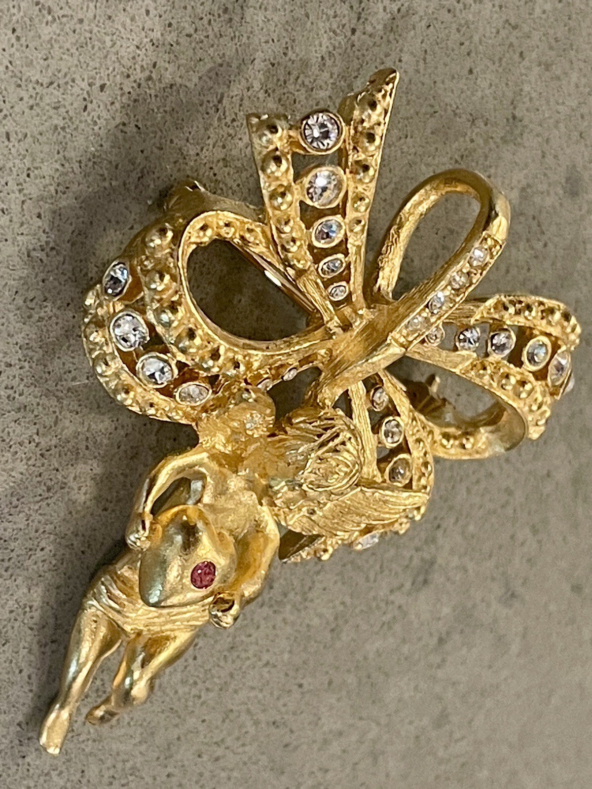 Camrose & Kross JBK Jacqueline Bouvier Kennedy Angel Cherub Pendant Brooch Pin