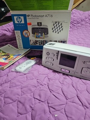 HP Photosmart A610 Series Digital Photo Printer Remote  And Manual Untested