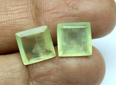 Natural Prehanite Square Faceted Cut 6mm To 20mm Loose Gemstone