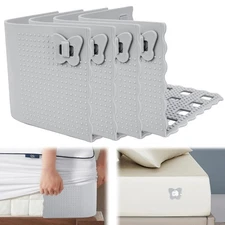 Bed Sheet Holder with Lock, Fitted Sheet Holders for Corners, Lock Sheet Hold...