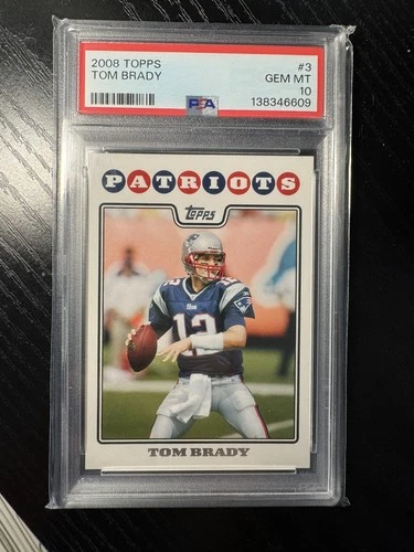 2008 Topps TOM BRADY #3 PSA 10 GEM MINT New England Patriots