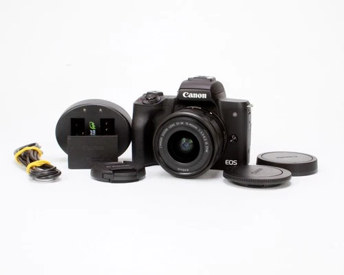 Canon EOS M50 24.1MP 4K Mirrorless Camera, 15-45mm STM Lens