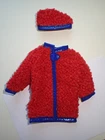 Vintage Barbie Skipper Doll Wooly Winner Red Blue Coat & Hat NICE