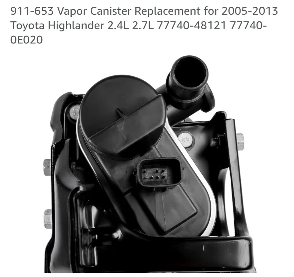 Bote de vapor 911-653 Toyota Highlander 2,4 L 2,7 L 77740-48121 77740-0E020 Foto 4 de 4