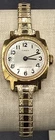 Vintage Timex Watch Women Gold Tone Round Dial Stretch Band Mechanical Wind
