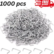 1000 Pcs 3/4" Galvanized Hog Rings, Professional Upholstery Hog Rings Set for Fu