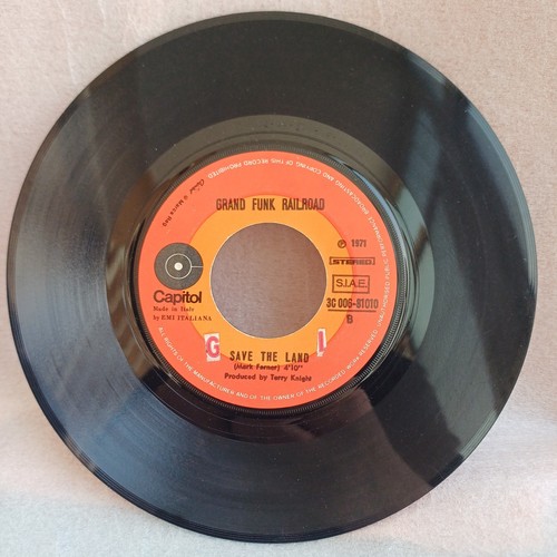 DISCO 45 GIRI GRAND FUNK RAILROAD PEOPLE LET'S STOP THE WAR 3C 006-81010 IT 1971 - Foto 13 di 18