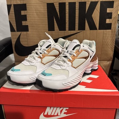 Nike Shox Enigma 9000 Women s 7.5 White Teal Copper Sneakers NEW w/ Box &  Bag