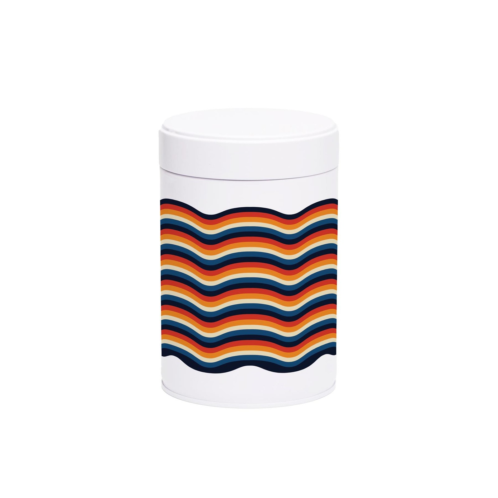 Retro Wave Storage Canister - Screw Top Lid Container Colourful Kitchen Gifts