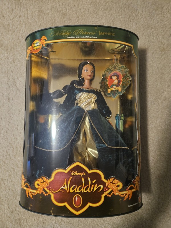 Disney Aladdin Holiday Princess Jasmine - Mattel Doll #22092 1999 - NEW/NRFB