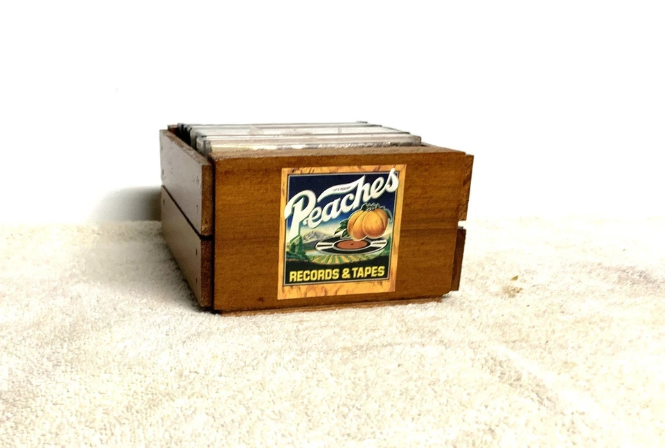 PEACHES RECORDS & TAPES STORAGE CRATE for CASSETTE TAPES or Games - smaller size - Image 3 of 4