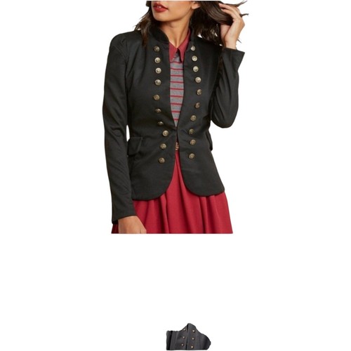 Modcloth Military Style Damen Blazer Größe 4x Armeegrün - Bild 5 von 5