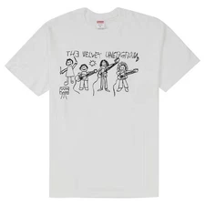 Supreme Unisex White The Velvet Underground Drawing Tee, Size Small