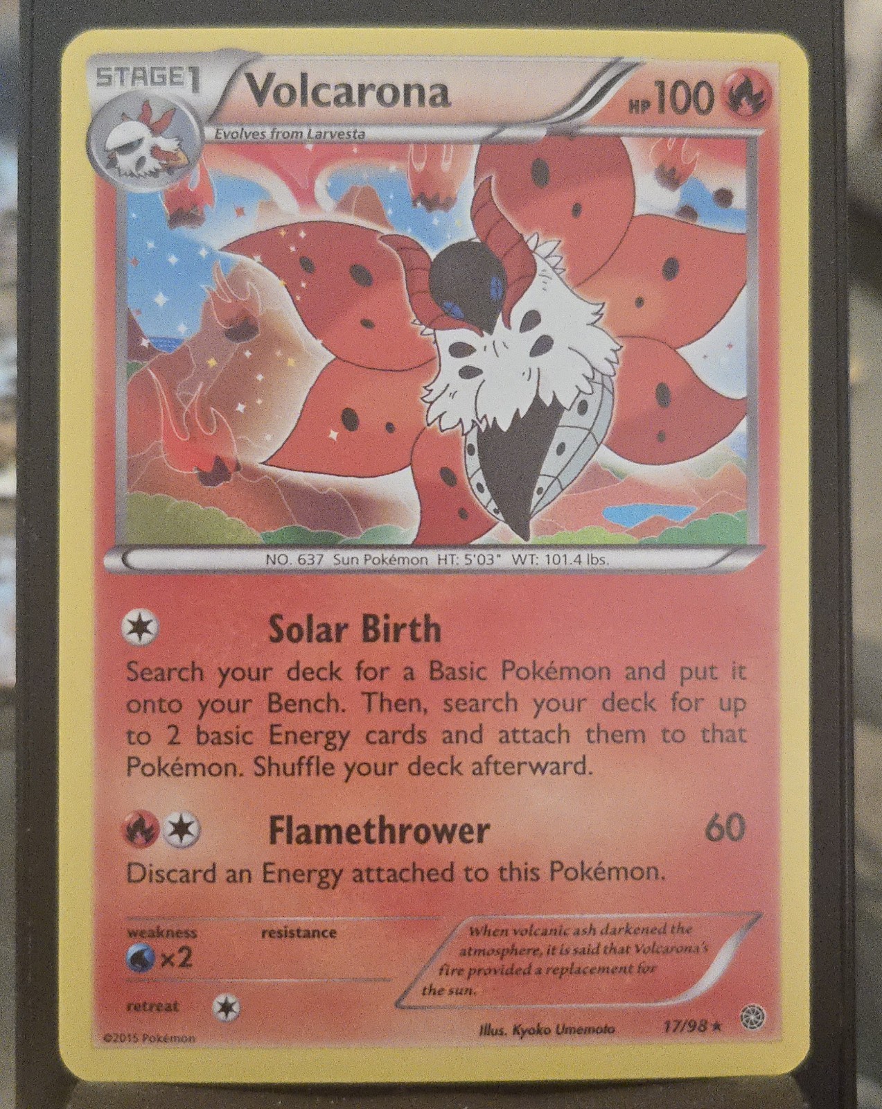 Pokemon Trading Card - Ancient Origins: Volcarona Holo 17/98 LP