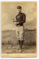 Vintage 1878 HC Ernst Pioneer Curveball Pitch Harvard BASEBALL PACH Cabinet Card