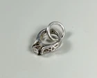 Mini Sterling 925 Birthstone Wedding Ring Charm Baby Engagement Tiny CZ Signed