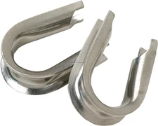 Billfisher Stainless Steel Thimbles, Size Small, 50pk