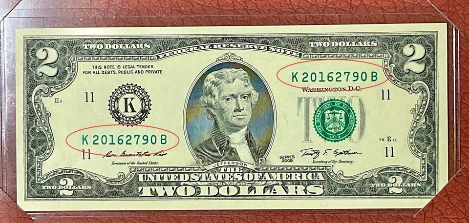 2016 Texas $2 Step Set ✦ Series 2009 “K” Notes Matched Serials, Limited Issue! - Image 3 of 4