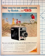 1960s Kodak 8 Movie Camera Kodachrome II Film Vintage Magazine Ad
