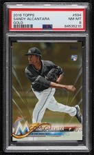2018 Topps Gold 70/2018 Sandy Alcantara #594 PSA 8 g0h