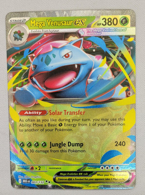 Mega Venusaur ex 003/132 Pokemon Me01: Mega Evolution Holo Foil