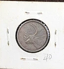 1955 Canada 25 Cents .800 Silver Coin in flip mount US seller