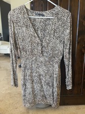 Zara Brown Small Dress Open Front Leg