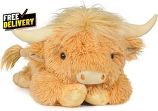 Weighted Highland Cow Plush Toy 4.2 lb Large 21.6 Inch Stuffed Animal…
