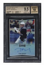 2016 Leaf Metal Draft Prismatic Black Tom Brady AUTO 1/1 #BATB1 BGS 9.5 GEM MINT