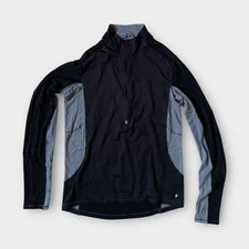 Smartwool Men’s PHD Light Wind 1/2 Zip Long Sleeve Shirt size Medium black/gray