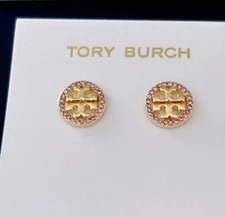 Tory Burch Stud Earrings Pink