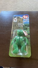 1A TY Erin The Bear Teenie Beanie Baby 1997 McDonald's NIB Retired Shamrock