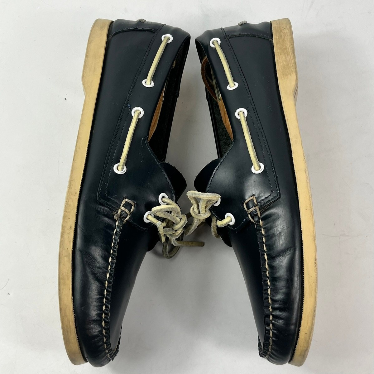 Brooks Brothers Leather Deck Boat Shoes Mens Casual Nautical