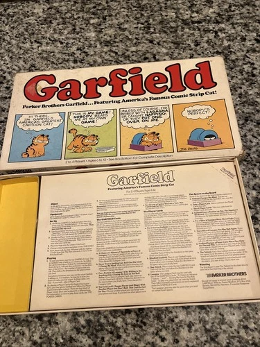 GARFIELD COMIC STRIP CAT BOARD GAME W BOX PARKER BROTHERS VINTAGE 1978 NO 116