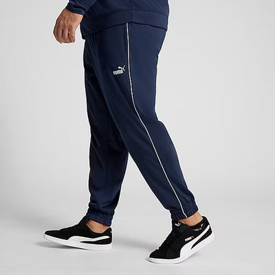 Puma Men's Navy Piped Tricot Jogger Size 5XLT, XXXXXLT Inseam 33in