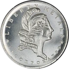 Vintage 1 Ounce Silver Round - LIBERTY METALS INCORPORATED: Rousseau - BU STOCK