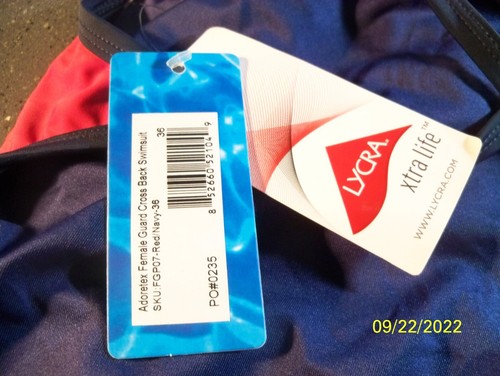 ADORETEX Guard Swimsuit 1-pc size 36 Women's Red - Imagen 3 de 10