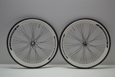 ruote bici 28 cerchi bianche e nere single speed fixed vintage una velocità  | eBay