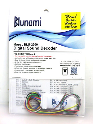 SoundTraxx 884607 BLU-2200 Blunami Wireless Sound Decoder, 2 Amp, Steam-2