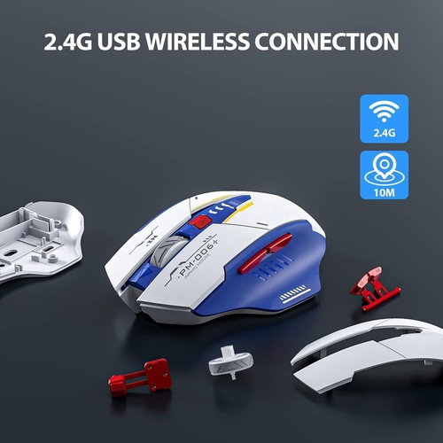 INPHIC Ratón Inalámbrico, Ratones Silenciosos Ergonómicos Recargables con Receptor USB 2.4G - Imagen 5 de 6